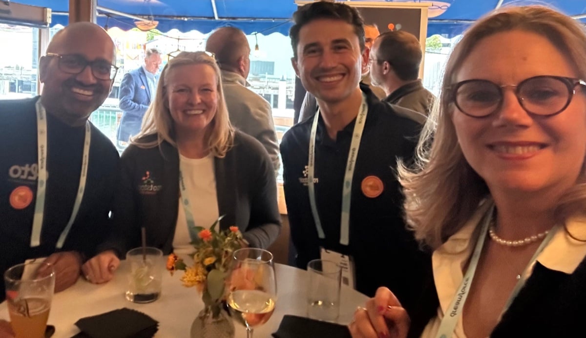 Candid group photo at Scoma's during Dreamforce