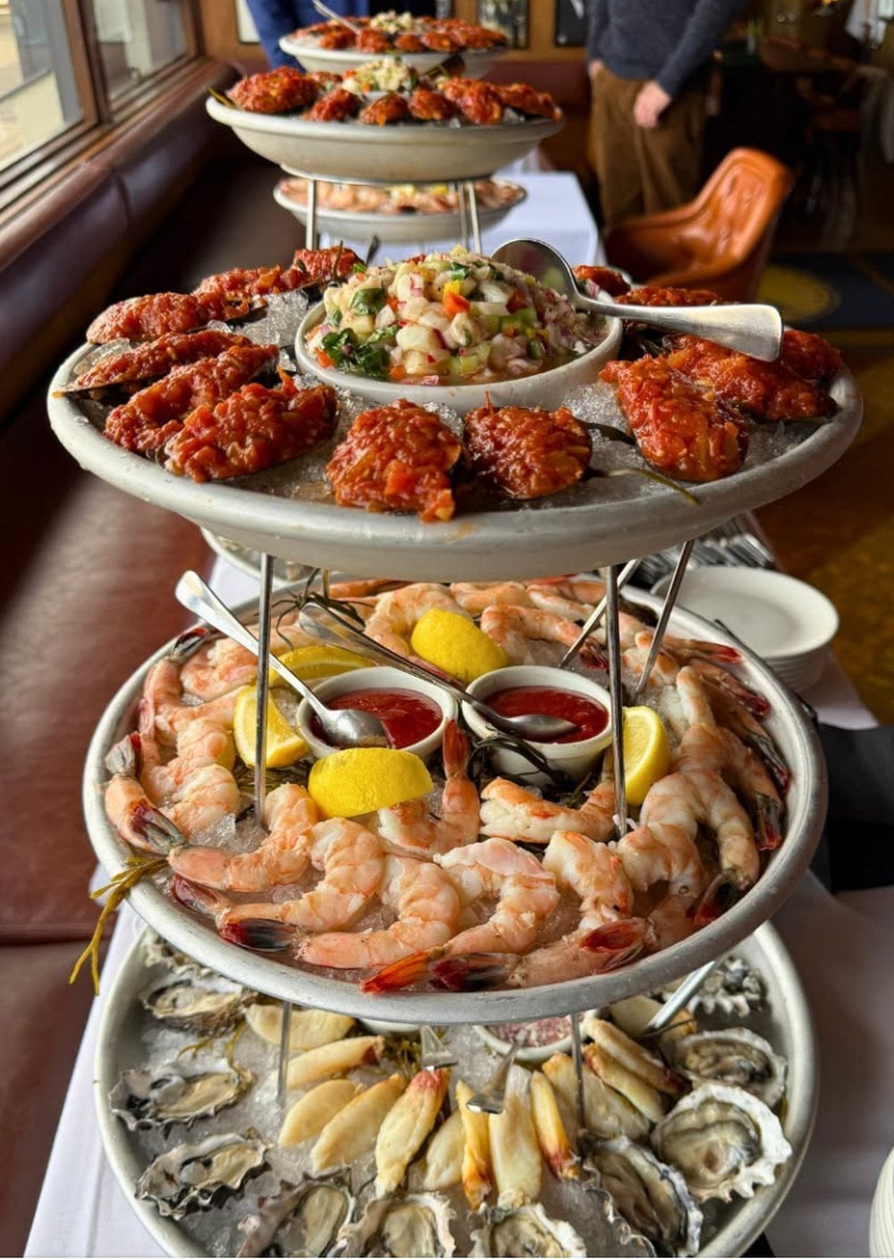 Fresh seafood tower at Scoma's